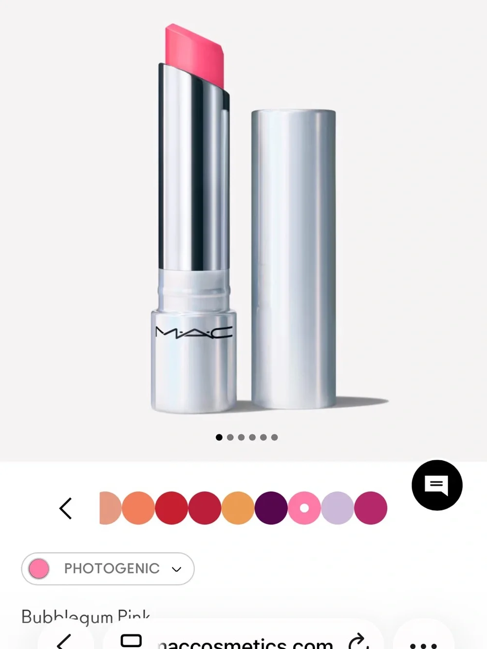 New! MAC Glow Play PHOTOGENIC Bubblegum Pink Lipstick